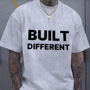 BUILT DIFFERENT Men's T-Shirt 100% Cotton - Sizes M, L & XL - New
